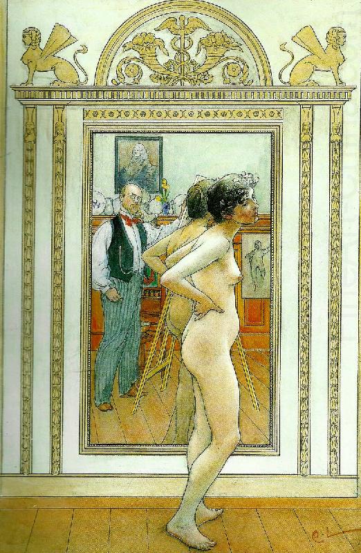 Carl Larsson framfor spegeln china oil painting image